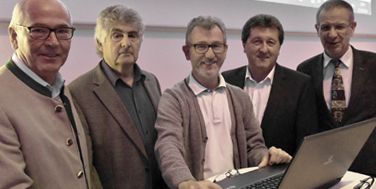 Franz Gartner, Eduard Födinger, Martin Nessl, Bgm Ing. Franz Brandl, Dr. Thomas Müller