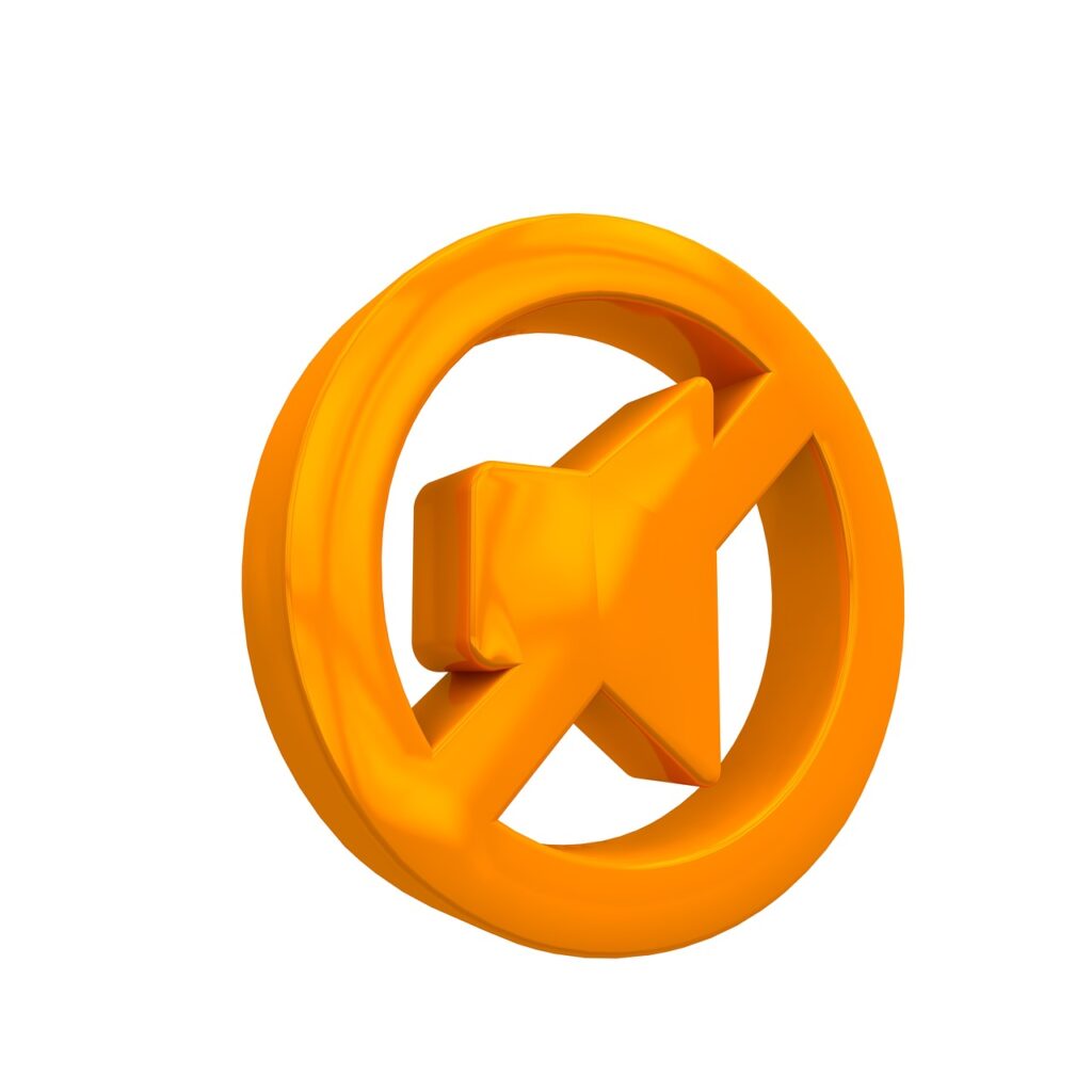 Image of a mute symbol